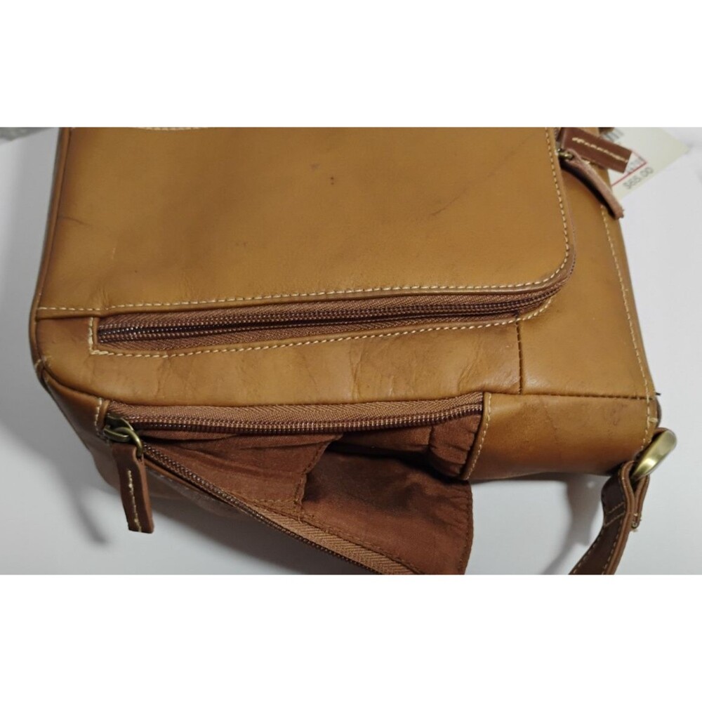 Vintage GIANI BERNINI Brown Leather Crossbody Purse 9x9 NWD - Picture 10 of 16